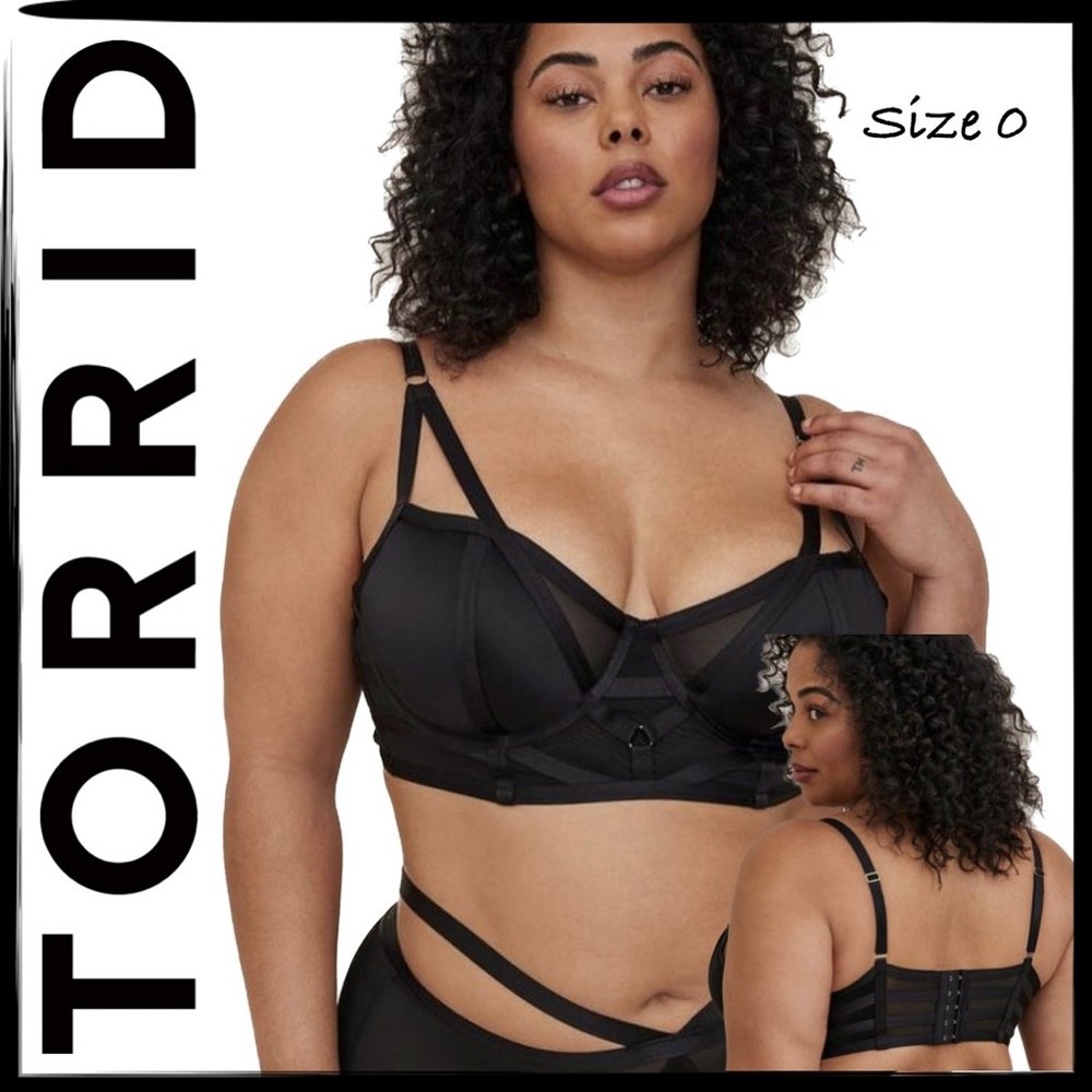 TORRID: Strappy Satin Longline Underwire Bra